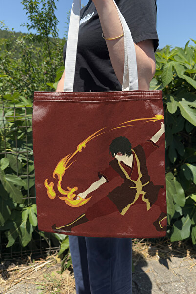 ZipZap Avatar The Last Airbender V1 Geantă de pânză cu imprimare față-verso, ...