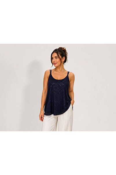Javelin Collection Seyrek Payetli İnce Askılı Bluz