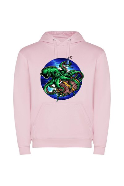 iLovePrints Ocean's Enigmatic Tentacles Φούτερ με κουκούλα σε χρώμα Ροζ