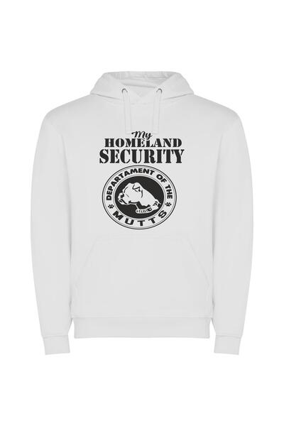 iLovePrints HomeSec K9 Guard Φούτερ με κουκούλα σε χρώμα Λευκό