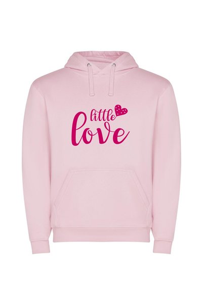 iLovePrints Pink Love, Tiny Hearts Φούτερ με κουκούλα σε χρώμα Ροζ