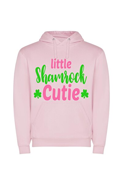 iLovePrints Little Shamrock Darling Φούτερ με κουκούλα σε χρώμα Ροζ