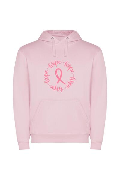 iLovePrints Radiant Ribbon of Hope Φούτερ με κουκούλα σε χρώμα Ροζ
