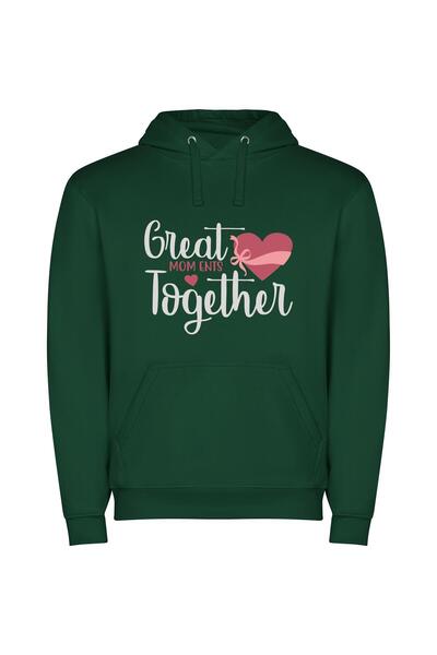iLovePrints Maternal Love Expressed: Clipart Ensemble Φούτερ με κουκούλα σε χ...
