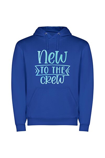 iLovePrints Embarking on New Horizons Φούτερ με κουκούλα σε χρώμα Μπλε