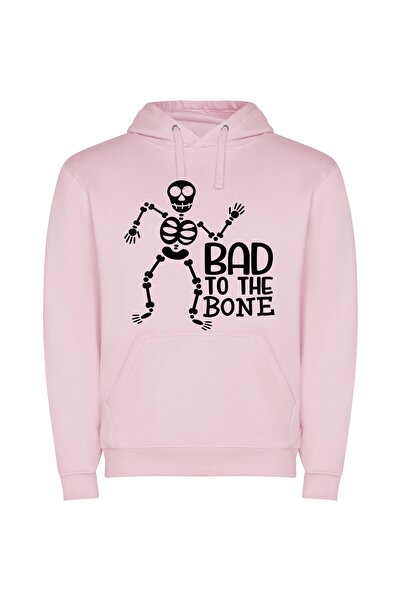 iLovePrints Glam Bone Collection Φούτερ με κουκούλα σε χρώμα Ροζ