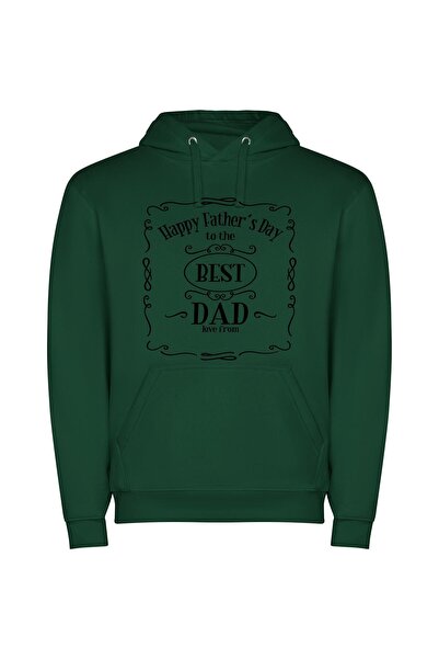 iLovePrints Dads Reign Supreme, Ever! Φούτερ με κουκούλα σε χρώμα Πράσινο