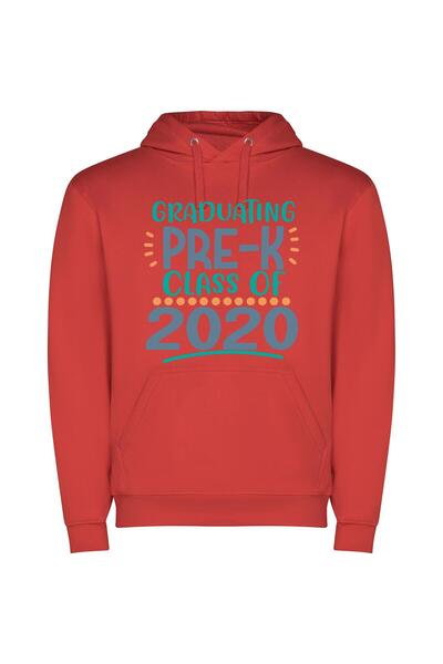 iLovePrints Futuristic Grad 2023 Φούτερ με κουκούλα σε χρώμα Κόκκινο