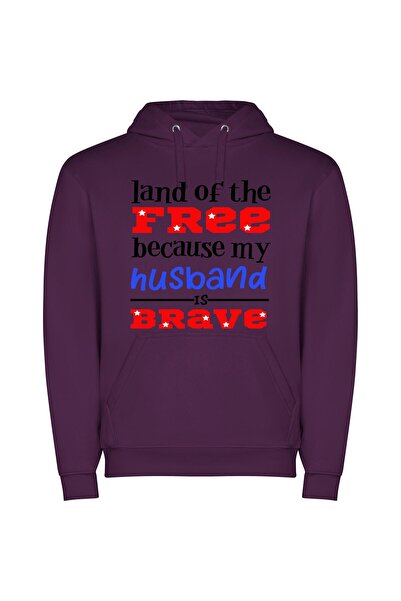 iLovePrints Beneath Brave Family Shield Φούτερ με κουκούλα σε χρώμα Μωβ
