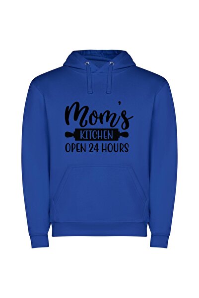 iLovePrints Mom's Kitchen: Eternal Nourishment Φούτερ με κουκούλα σε χρώμα Μπλε