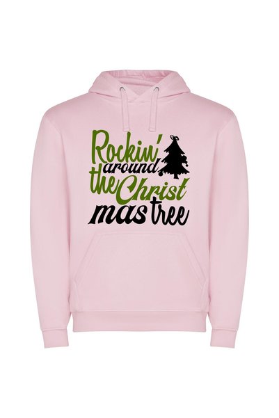 iLovePrints Yuletidings in Motion Φούτερ με κουκούλα σε χρώμα Ροζ