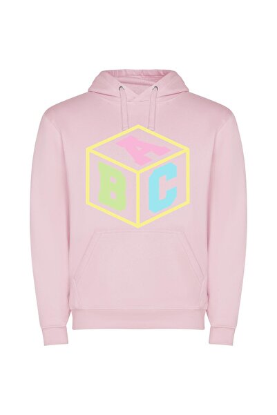 iLovePrints A Cube of As Φούτερ με κουκούλα σε χρώμα Ροζ