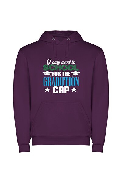 iLovePrints Elegant Graduation Blues Φούτερ με κουκούλα σε χρώμα Μωβ
