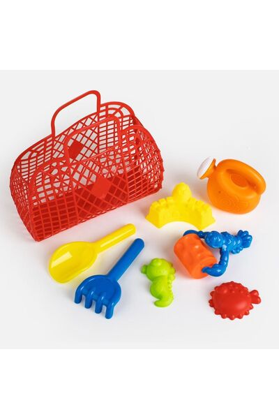 Zâna Casei Set coș de baschet cu forme de nisip și accesorii - 8 piese