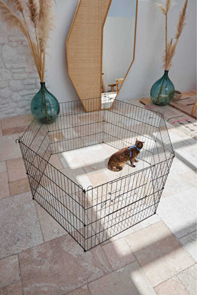 sevgipet Büyük Boy Köpek Çiti 6 Parça Siyah 75X69 Cm