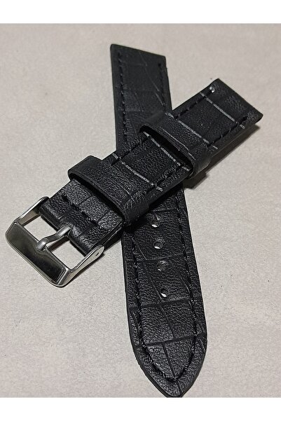 PRM 22 mm siyah desenli suni deri kordon