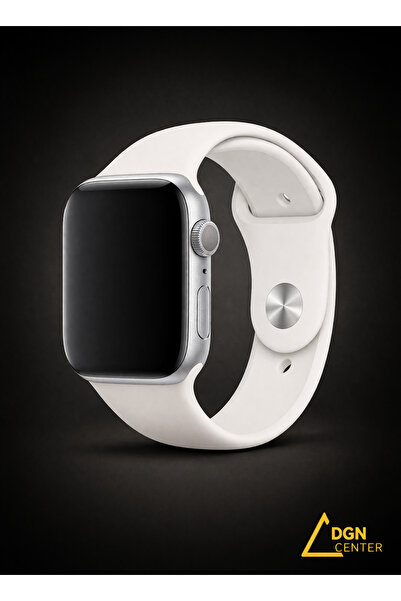 Apple Watch 44 mm (4. , 5., 6. Nesil, SE 1 ve SE 2) Uyumlu Premium Silikon Kordon