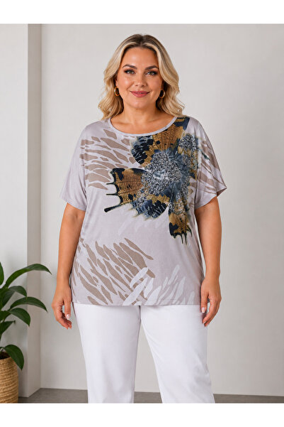 ENGIN Women's Viscose Combed Cotton Blouse, Tshirt