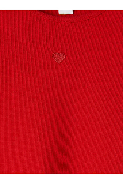 LC Waikiki Crew Neck Embroidered Girl's T-Shirt