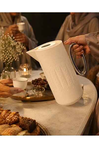 Generic قارورة حرارية معزولة بتفريغ الهواء سعة 1 لتر ببطانة زجاجية، إبريق قهو...