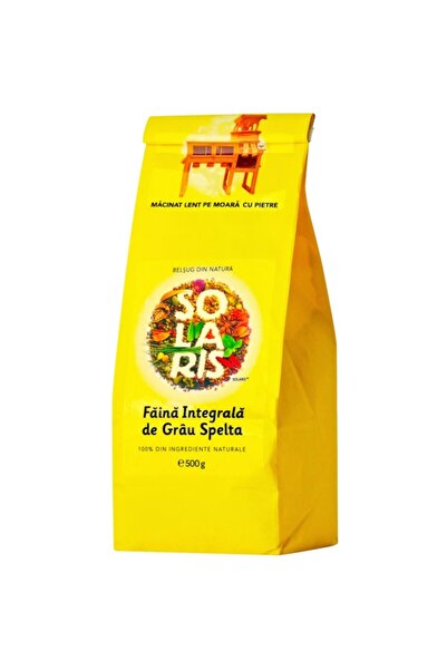 Solaris Plant Faina integrala de Grau Spelta 100% , macinata lent pe moara cu...