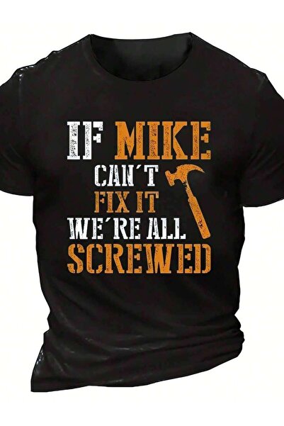25W Men'S And Women'S Fashion English IF MIKE Print T-Shirt