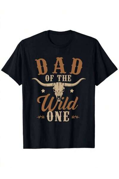 135 تي شيرت رجالي بتصميم ثنائي الأبعاد 'Wild No.1' - يتميز بتصميم جريء لرأس ث...