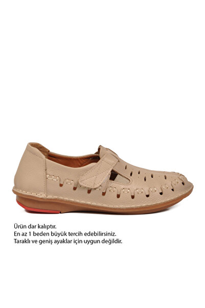 AYAKMOD Women's Beige Slim Fit Orthopedic Velcro Breathable Comfortable Daily...