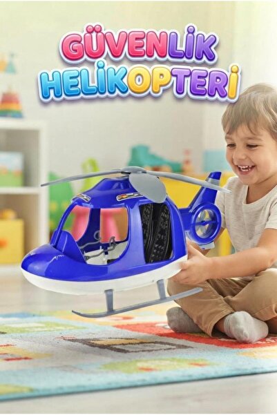 Tıfıl Toys Geniş Kokpit Tasarımlı 45 CM Polis Helikopteri Manuel Dönen Pervan...