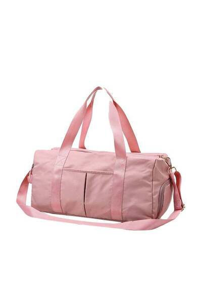 Generic Casual Solid Pattern Travel Duffle Bag Pink