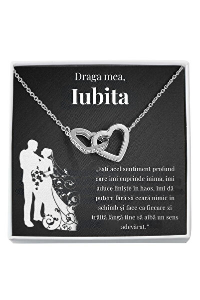 OEM Cadou pentru Iubită – Colier din Zirconiu cu Mesaj de Dragoste