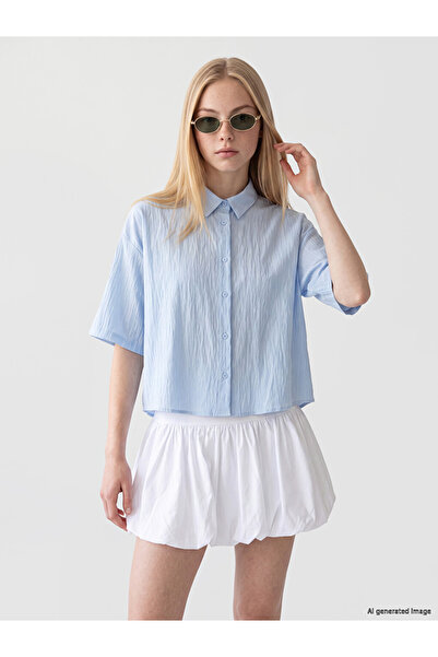 LC Waikiki Esvab • Modern & Distinctive Striped Loose Fit Women's Shirt