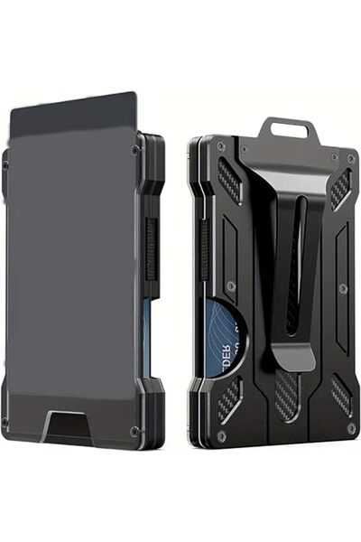 Arabest ID Card Holder,Durable Polycarbonate,4-Card Slot Wallet with Metal Cl...