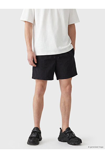 LC Waikiki Özmarka New Season Black Short Men's Swim Shorts