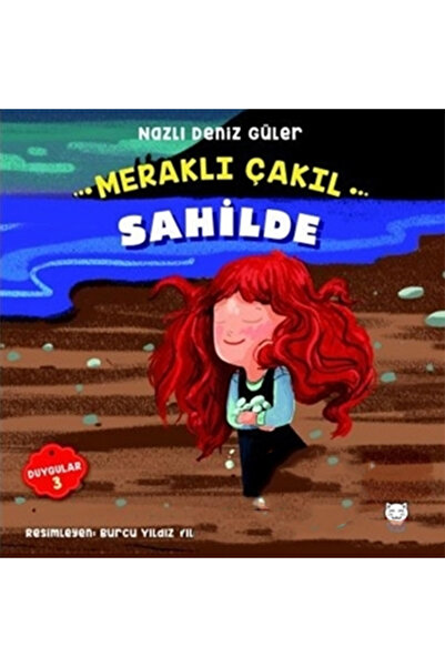 Kırmızı Kedi Çocuk Meraklı Çakıl Sahilde - Duygular Serisi 3