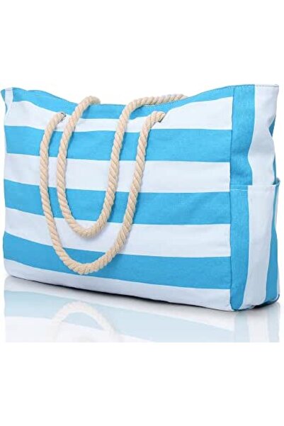 GENERAL Beach Bags for Women, Large Waterproof Beach Tote Bag with Zipper Bea...