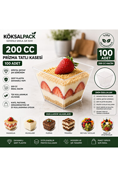 Köksal Pack Köksalpack 200 Cc Prizma Dessert Bowl 100 Pieces |   Transparent ...