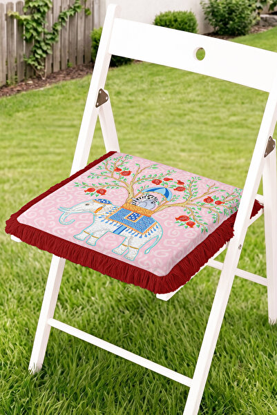Realhomes Elephant on a Tree Lemur and Pomegranate Tree Patterned Fringed Zip...