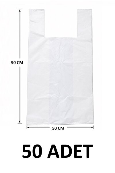 MTKardeşler 50 Pieces of 50X90 cm Thick Durable White Bags, Goods Transport B...