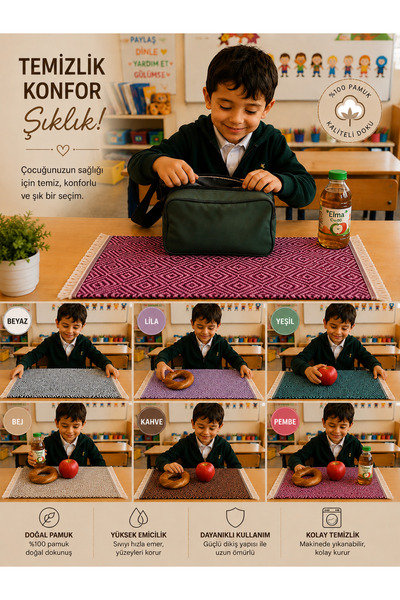 garaccu Pamuklu Mutfak Havlu Peştemal 1 Adet 30x50 cm Karışık Renk