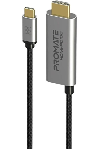 Promate كابل USB-C إلى HDMI بدقة فائقة 4K وتردد 60 هرتز، بطول 180 سم