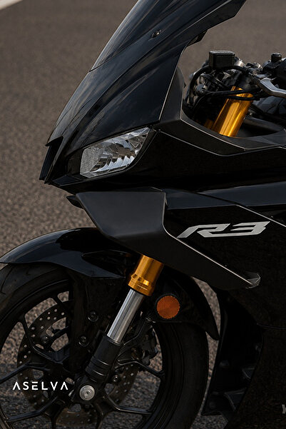Aselva Yamaha YZF R25 Winglet 2019-2024 Uyumlu | Ön Grenaj Kanatçık Seti | Sp...