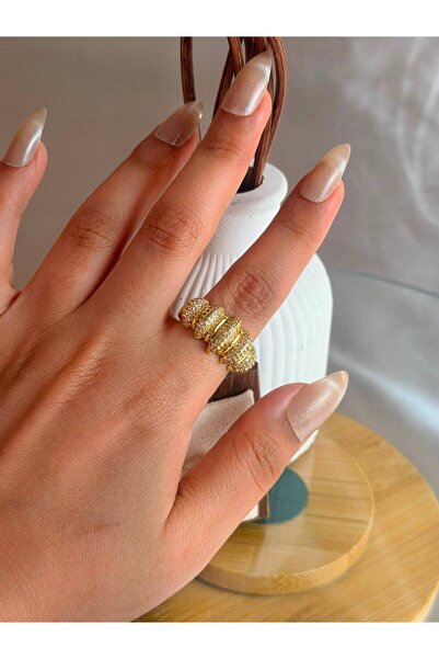 ANKA JEWELLRY خاتم نسائي بتصميم قابل للتعديل مرصع بحجر الزركون الفولاذي |   ا...
