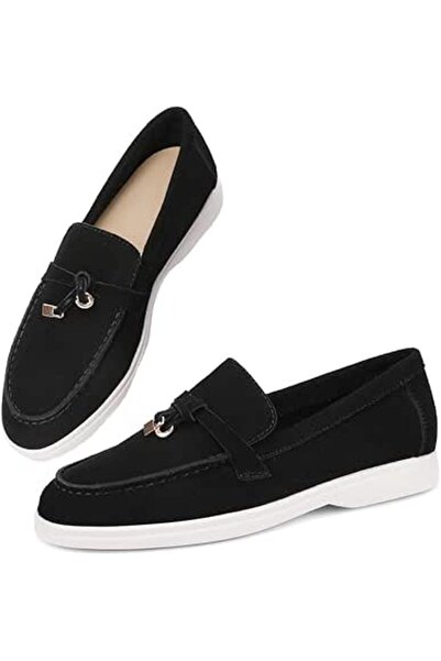 GENERAL Celbreez Flats Loafers Comfortable Loafers for Women Round Toe Suede ...