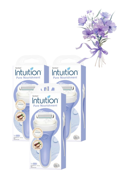 Schick Intuition 3 Pieces Intuition Pure Nourishment Women's Razor Blades wit...