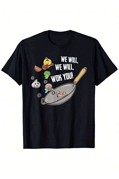 25W We Will Wok You Funny Saying Food Humor Chef Chinese Cooking Summer Casua...