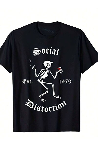 799 تي شيرت American Punk Rock Band Social Music Distortion، تي شيرت قطني للر...