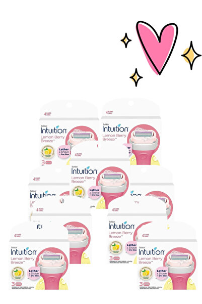 Schick Intuition 9 Pieces Intuition Razor Lemon Berry Breeze 3 Pcs