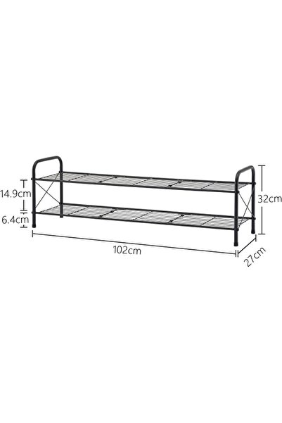 GENERAL Hoctieon 3 Tier Shoe Rack for Closet, Shoe Rack FreeStanding, Shoes S...