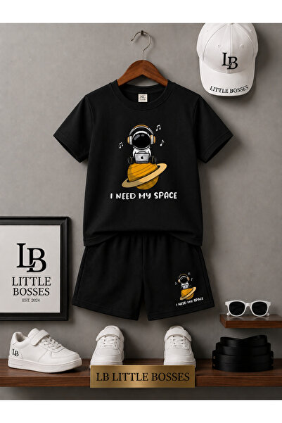 LB little bosses Summer Shorts T-Shirt Unisex (Alien Listens to Music)